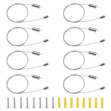 8 PCS Light Suspension Kit Adjustable Steel Cable Ceiling Hanging Wire LED
