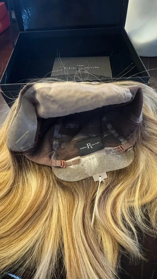 Peluca de cabello humano Raquel Welch Couture MILANO frente de encaje mono superior atada a mano TRIGO Foto 4 de 4