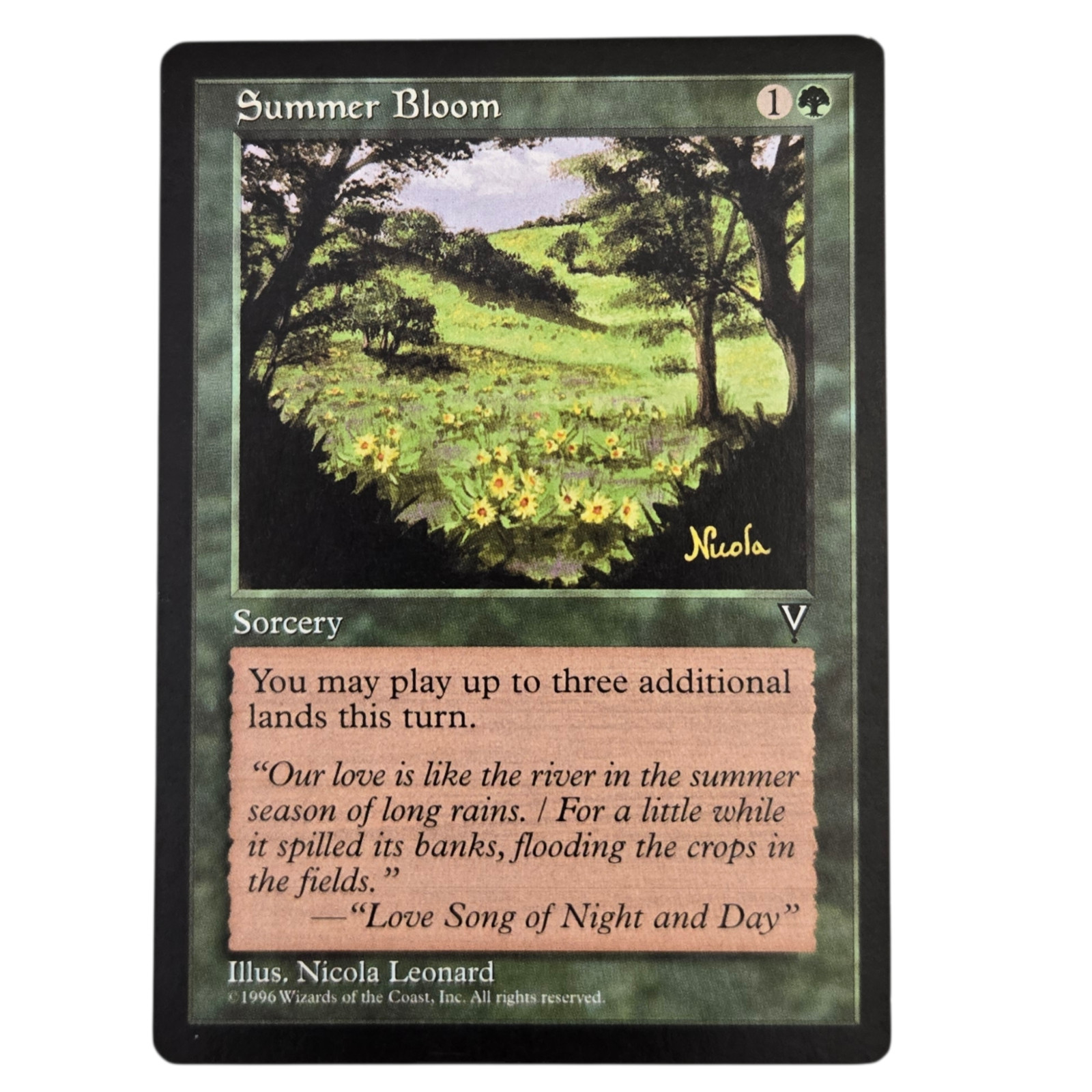MTG Summer Bloom Visions VIS Uncommon Green Sorcery Play 3 Extra Lands Magic LP