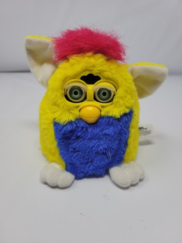 Vintage Furby Babies Yellow Blue Pink Mohawk 70-940 Tiger 1999 Tested Working
