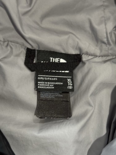 The North Face Girls Xl Black Puffer Jacket Coat Goose Down Flawed! - Picture 3 of 3