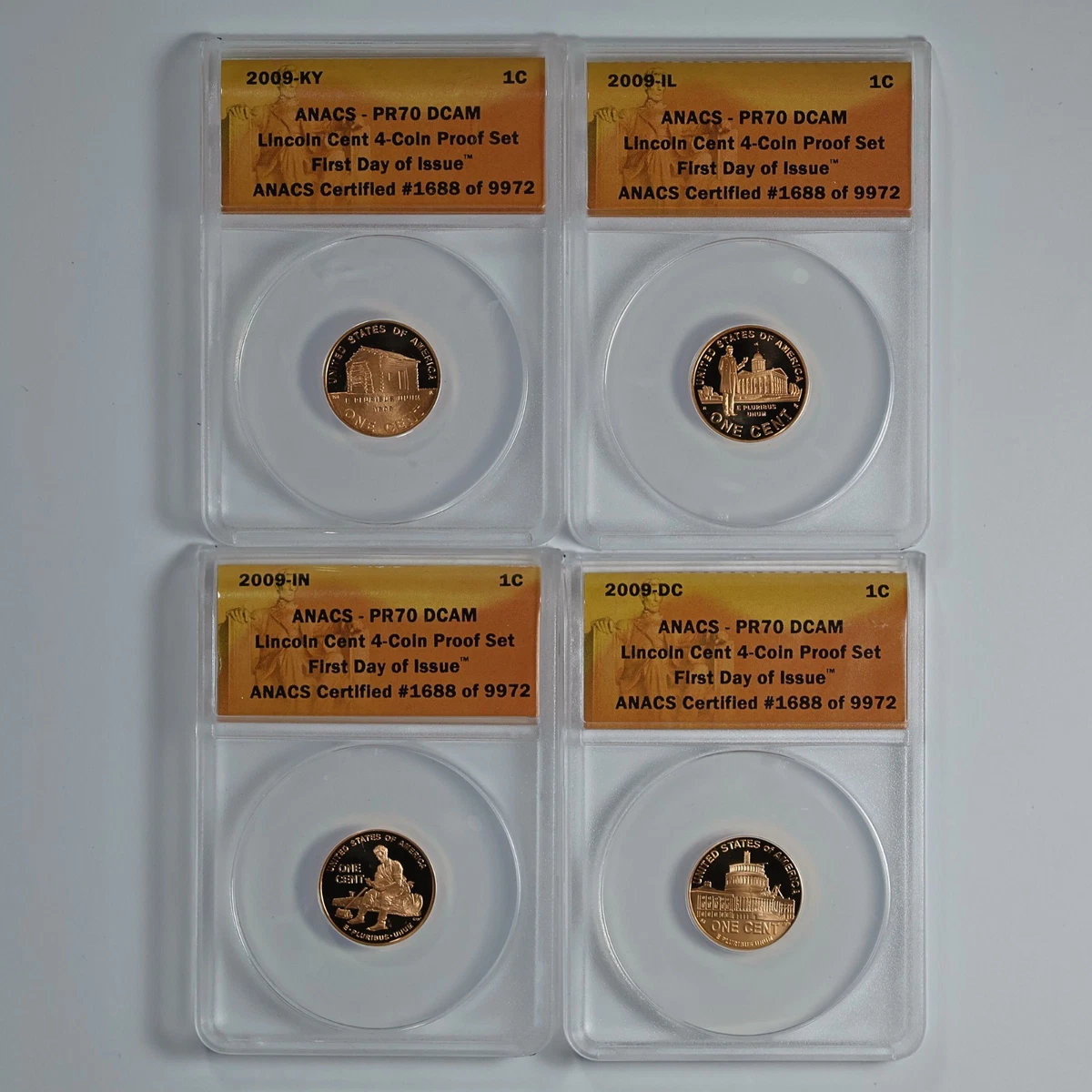 Grade PR 70 ANACS 2009 Lincoln Bicentennial US Small Cents (2009