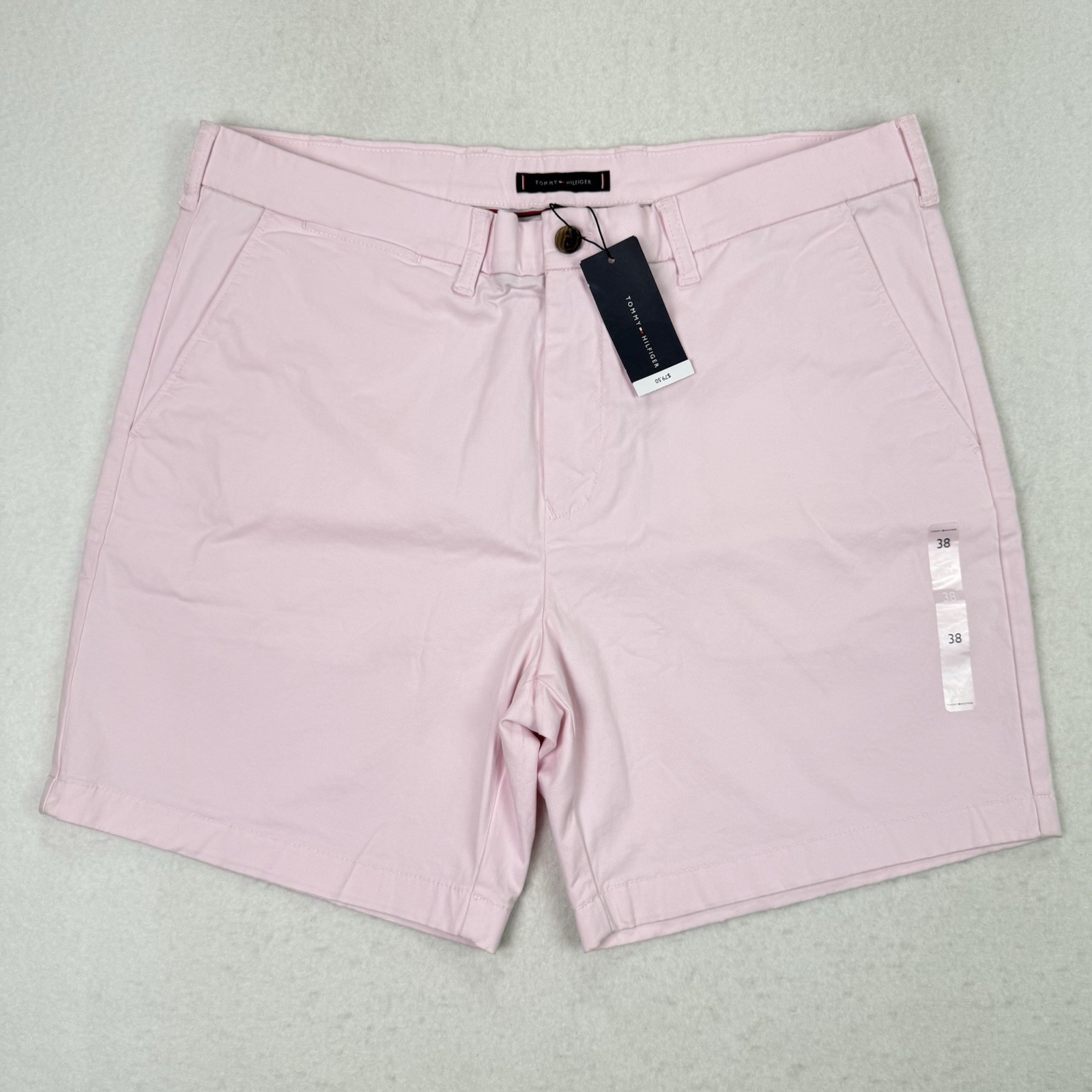 Tommy Hilfiger 7" Inseam Pink Stretch Chino Shorts Men's Size 38 thumbnail 5
