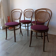 Set of 4 Vintage Cane Back Dining Chairs | Bistro Style | 🚚Nationwide Available