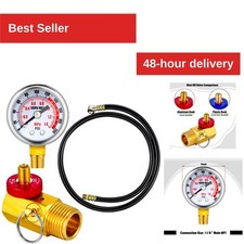 Peryiter Air Tank Repair Kit 0-200 PSI Pressure Gauge & Hose Assembly