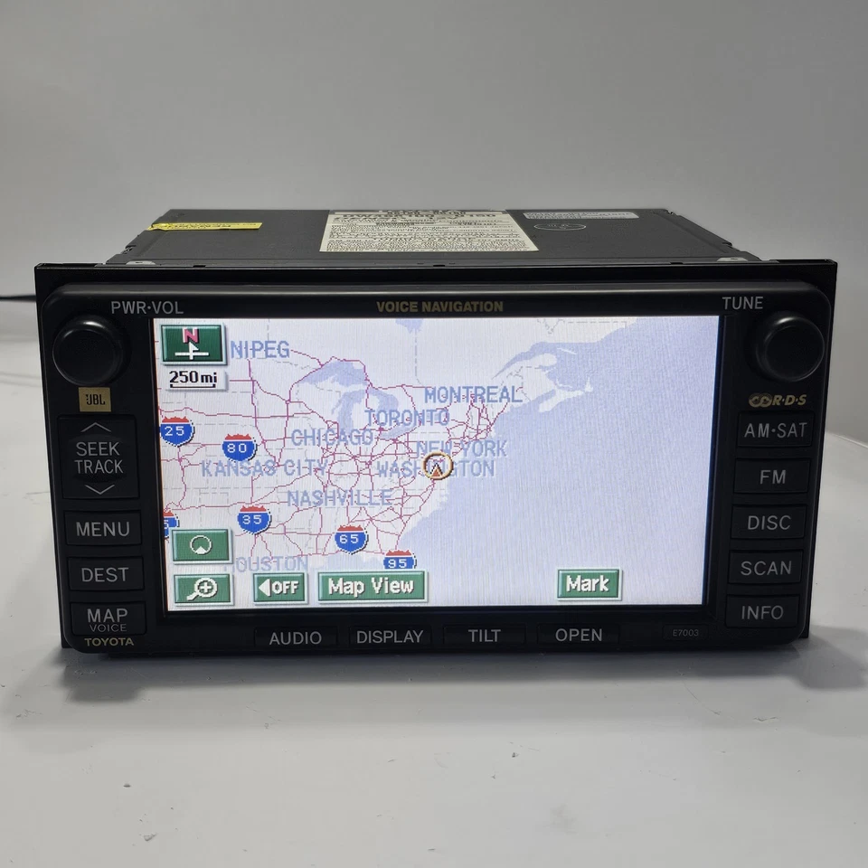 03-07 TOYOTA SEQUOIA TUNDRA JBL RADIO NAVEGACIÓN RADIO PANTALLA 86120-06160 E7003 Foto 3 de 4