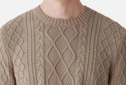 Suéter Pullover Frank & Oak Para Hombres Calce Clásico Tejido con Cable Pesado XL $129 1130323 Foto 2 de 3