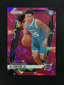 2024 Panini Prizm KJ Simpson Jr Pink Ice #247 (RC) Hornets