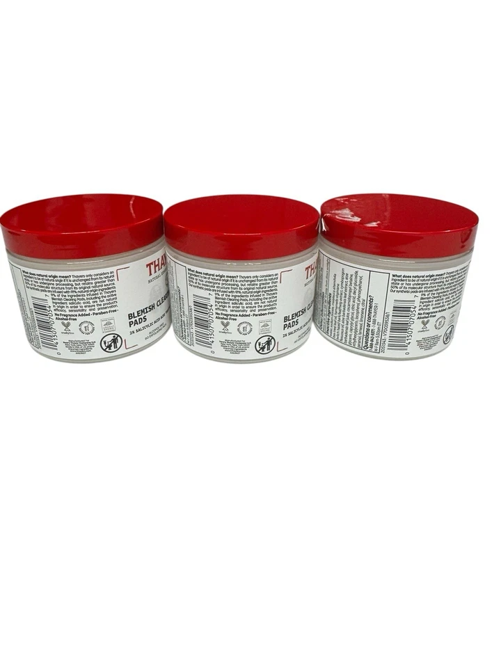 3-Thayers Blemish Clearing Pads for Acne 60 Exfoliating Pads in each Exp 1/2027 - Image 3 of 4