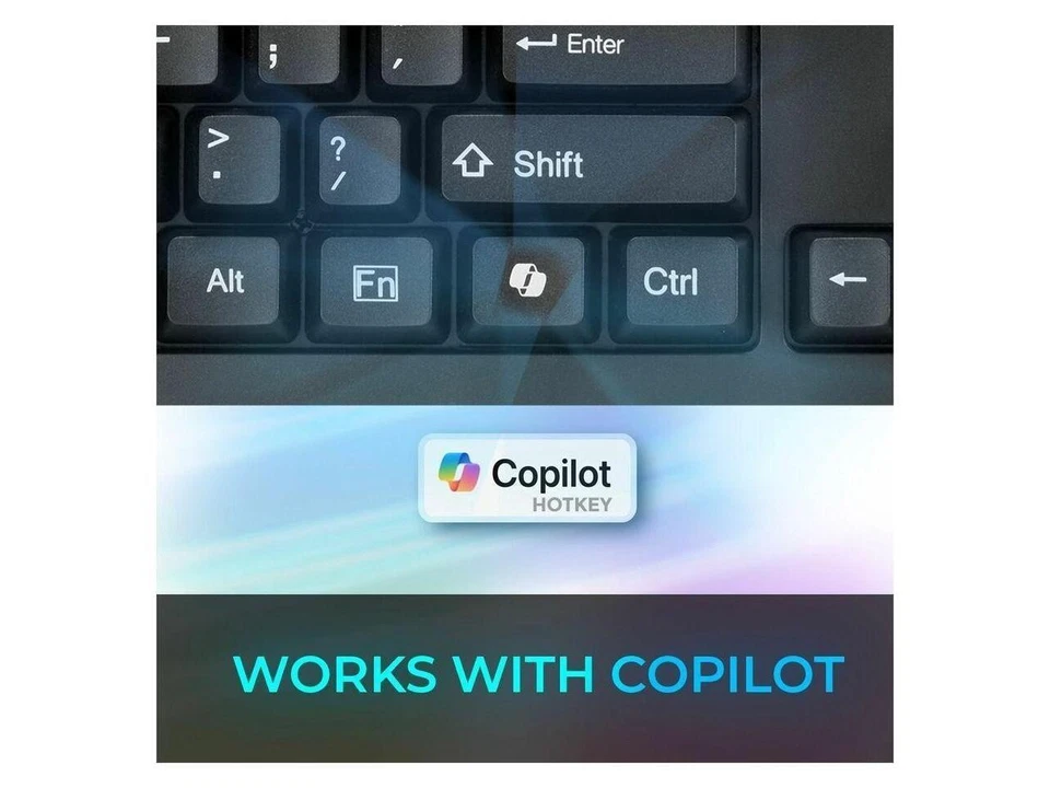 Adesso EasyTouch 130 Full Sized Wired Mechanical Keyboard With CoPilot AI Hotkey - Image 3 of 4