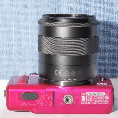 Canon EOS M2 Pink Mirrorless Camera with 18-55mm Lens and