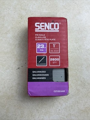SENCO CZ13EAAR 1'' 23 Gauge Pin Nails, Galvanized Finish 2,600 Count Pack