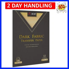 Inkjet Printable Iron On Heat Transfer Paper for Dark Fabrics, Sheets 8.5x11 ...