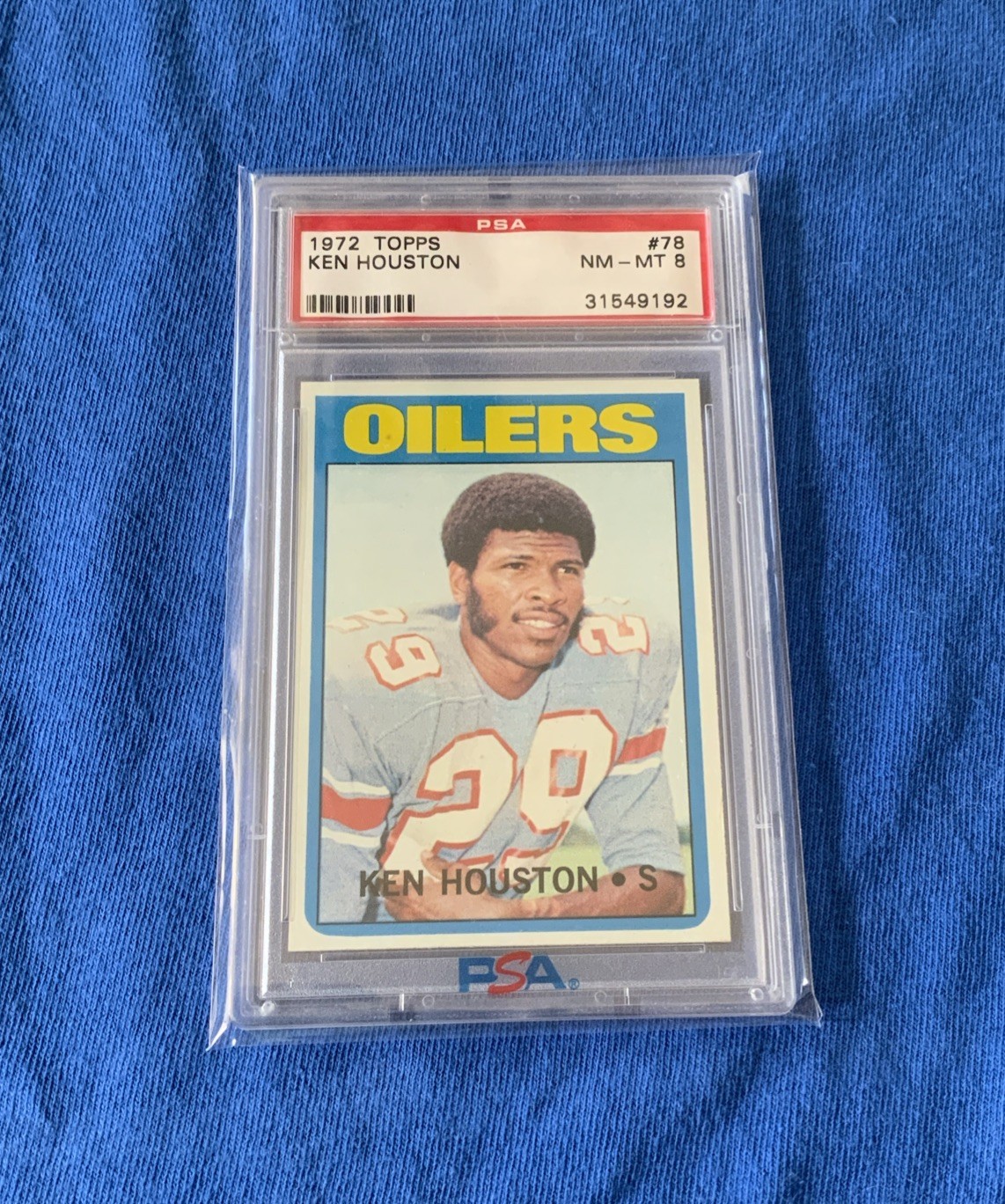 1972 Topps Football #78 Ken Houston PSA 8