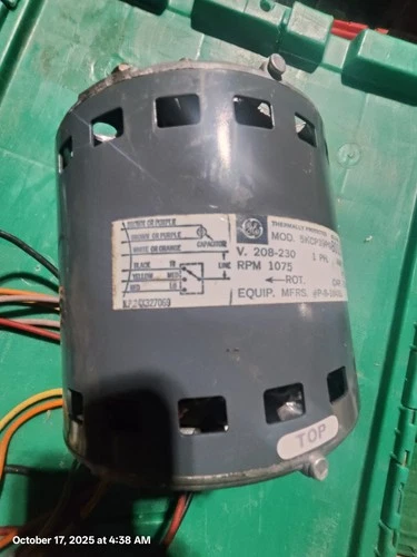 GE 5KCP39PG-B013S Blower Motor P-8-10431 1/2HP 208/230V 1075 RPM NEW-OLD-STOCK