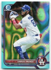 💎 2022 Bowman Draft #BDC-63 Samuel Munoz Chrome Aqua Lava Refractor #/199