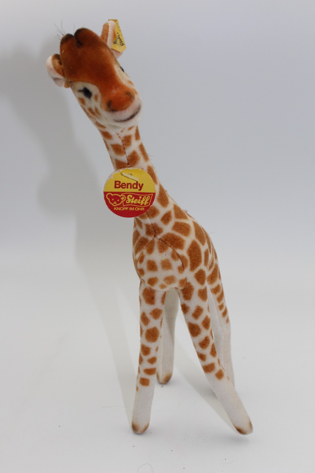 Steiff 11" Standing Bendy Giraffe with Ear Button and Tag 0755/28