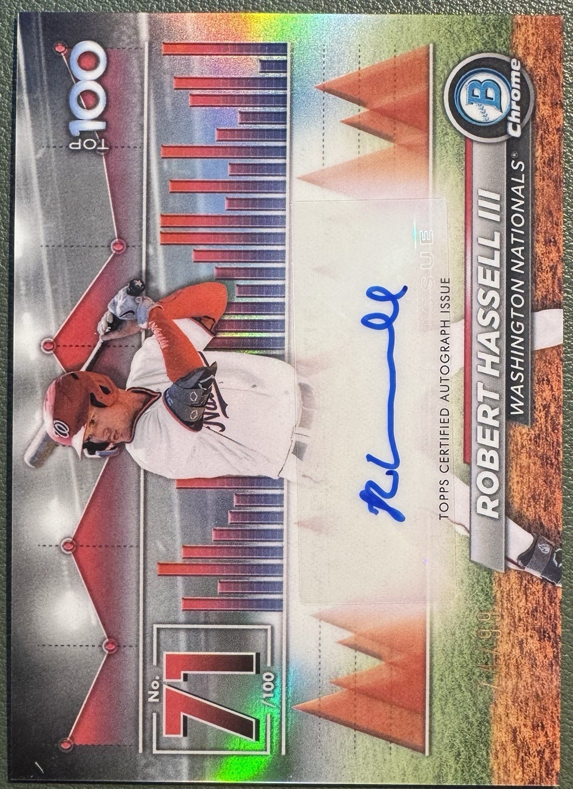 Robert Hassell III 2024 Bowman Chrome Scouts Top 100 Auto /99 Nationals #BTPA-71