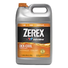 Zerex Zxel1 Antifreeze Coolant, Concentrated, 1 Gal, Bottle, Orange, Oat,