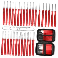 30+4P Terminal Pin Removal Tool Kit, Electrical Connector Depinning Tool Red
