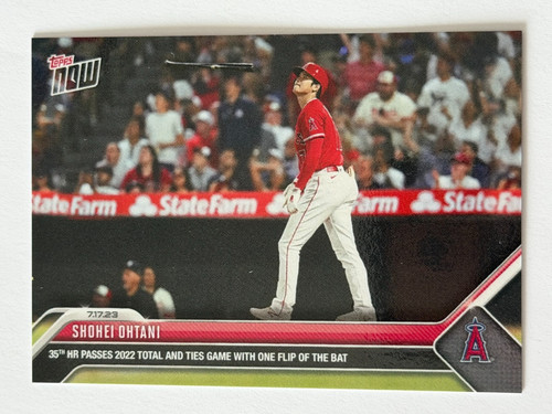 2023 Topps Now #579 SHOHEI OHTANI Los Angeles Angels Bat Flip Card