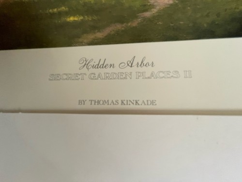"Hidden Arbor" Signed Thomas Kinkade 20" x 24" Print 764/2750 Certificate - Picture 2 of 5