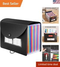24 Pockets Expanding File Folder, Accordion File Organizer, Letter/A4 Expan...