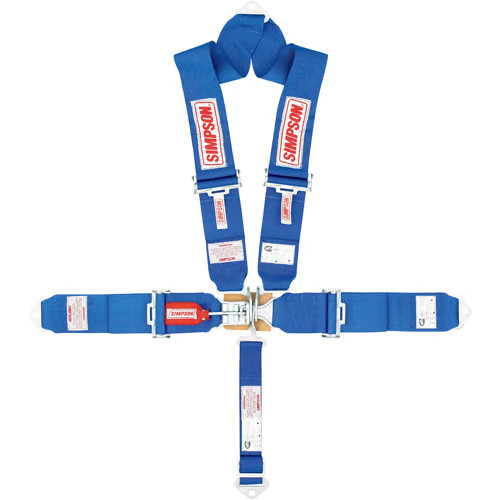 Simpson Racing 29065BL Harness - Latch & Link (V-Type) - 5 Point - SFI 16.1 - - Foto 1 di 1