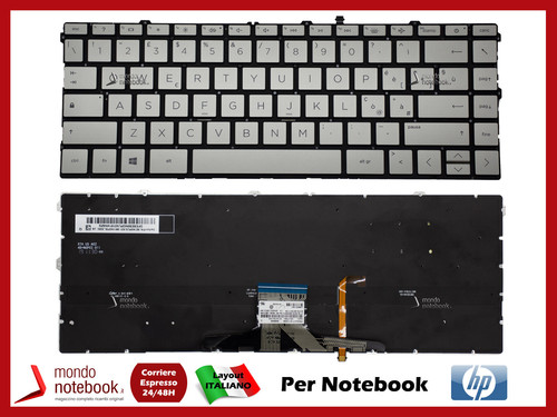 Keyboard for HP Pavilion X360 14-dw0007nl 14-dw0008nl 14-dw0011nl SILVER