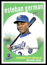 Esteban German 2008 Topps Heritage #628 Royals MLB READ FREE SHIP AutographDen