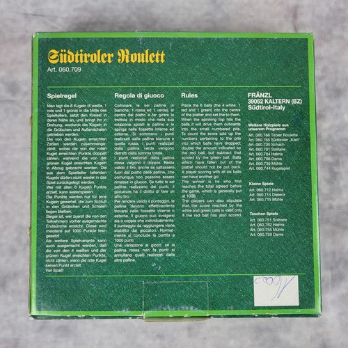 1 Vintage Familienspiel Südtiroler Roulett Holzbrett Fränzl Version - 70er Jahre - Bild 4 von 9