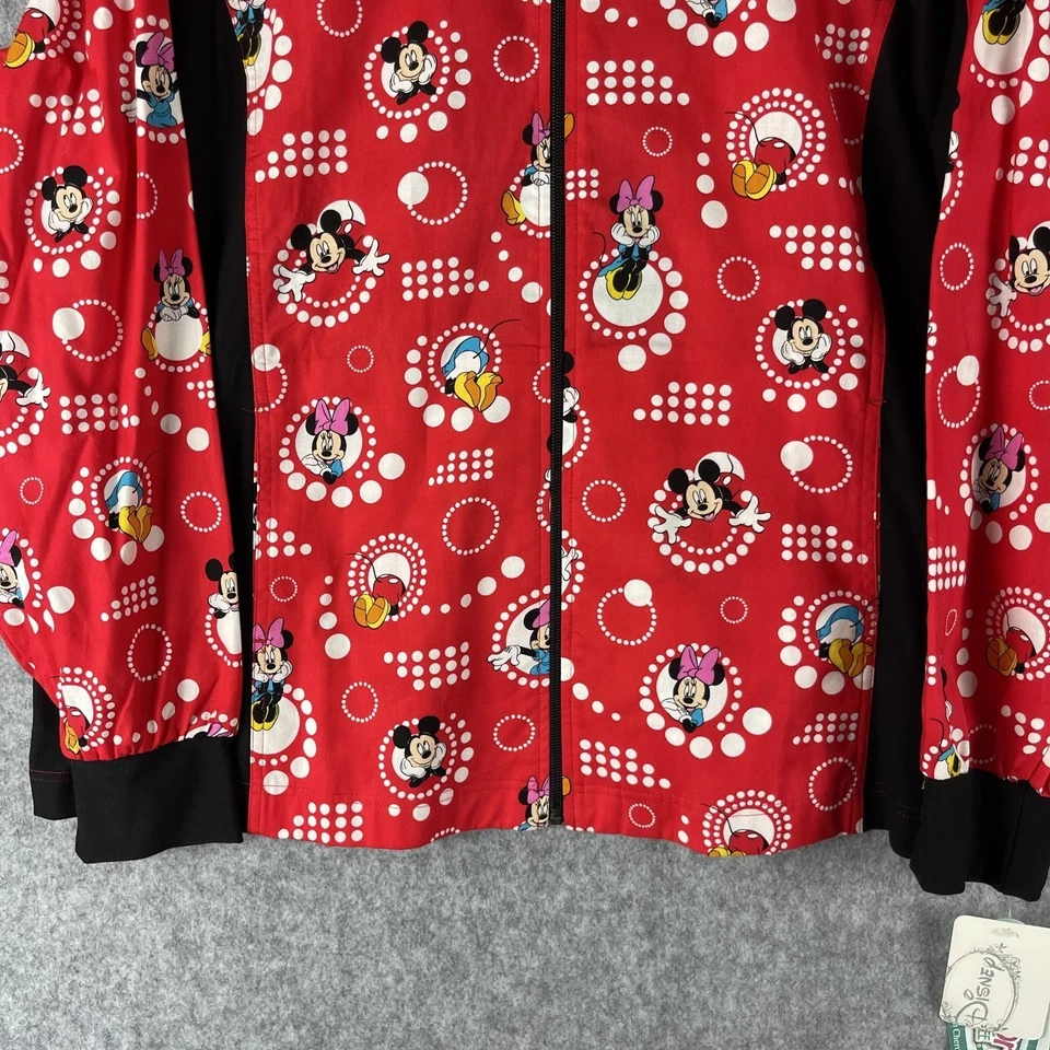 Disney Tooniforms Mickey Mouse Scrub Jacket Womens 2XL Full Zip Stretch NWT - Image 3 of 4