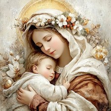 Wandbild Heilige Maria Jesuskind Vintage Shabby Deko Bild Wanddeko Wandfliese