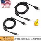 2xUSB 2.0 Cable for Pioneer DJ DDJ-1000srt DDJ-SB3 DDJ-SR2 DDJ-SX3 DJ Controller