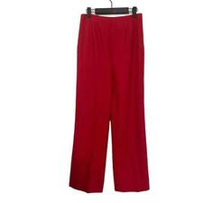 Vintage pants trouser cherry red high rise flat front fully lined 70s 80s S
