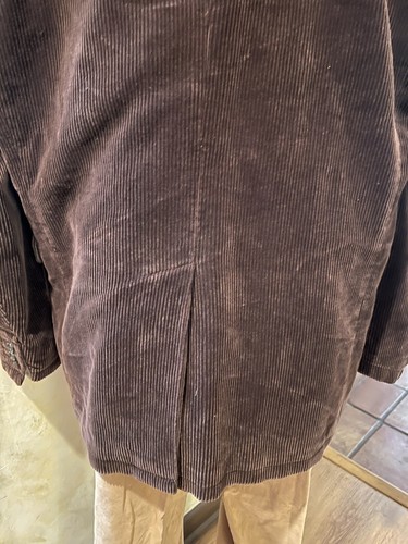 Vtg Men’s Casual Corduroy Blazer Jacket Sz L Dark Brown - Picture 9 of 19