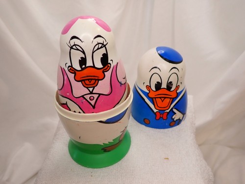 Full set Vintage Fed Rep of Germany 60s Donald Duck Nesting Dolls Eichorn Disney - Picture 10 of 18