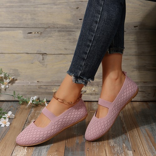 Mocassino donna punta tonda elastico cinghie ballerine scarpe basse eleganti casual passeggiate - Foto 6 di 20