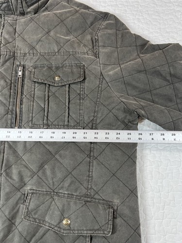 Cripple Creek Jacket Mens L Green Gray Ranchwear Quilted Snap Cost Hunt Western - Picture 8 of 12