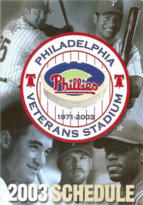 2003 Philadelphia Phillies MLB Baseball Schedule | eBay