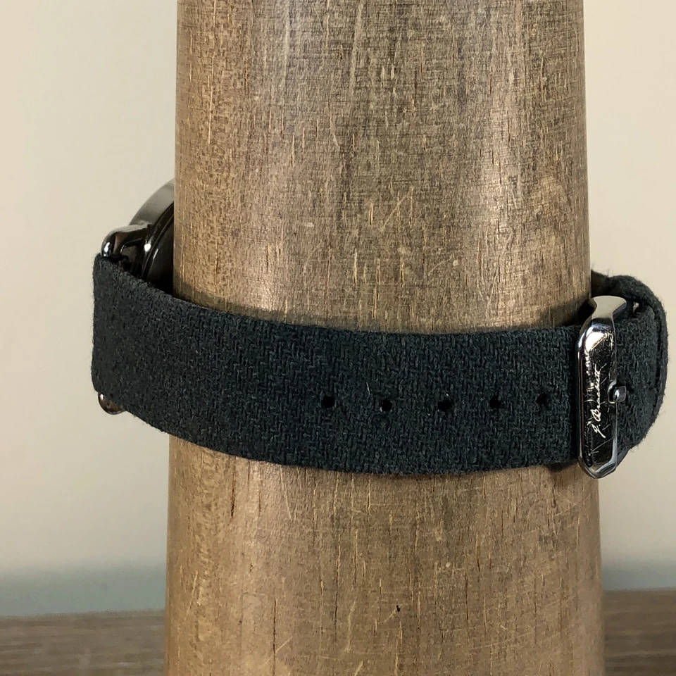 J. Brackett Men White Dial Date Leather Ronda 42mm Quartz Analog Watch 8 1/4" - Image 4 of 4