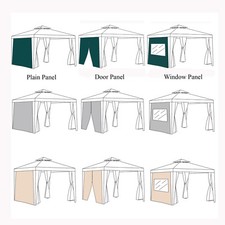 Gardenista Replacement Gazebo Side Panels Garden Canopy Outdoor Curtain 1.9x2.6m
