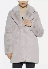 Apparis Eloise Womens Faux-Fur Coat Cloud Size XL