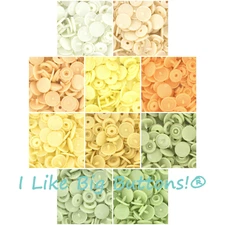 250 Sets KAM Snaps: BABY NEUTRAL Size 20 T5 Plastic Snap Buttons No Sew Sewing