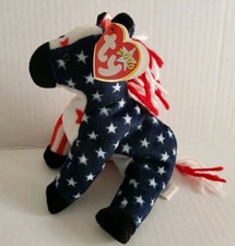 RARE TY Lefty 2000 Beanie Baby With Errors Political Donkey