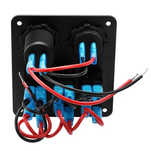 3 Gang 12V Switch Panel Control LED Light USB ON-OFF Toggle for Car Marine Boat - Picture 11 of 12