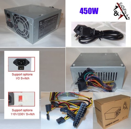 ATX PC Netzteil 20/24 P4 P6 P8 SATA IDE FDD PCI-E 400 450 500 550 600 650 750 W - Bild 7 von 31