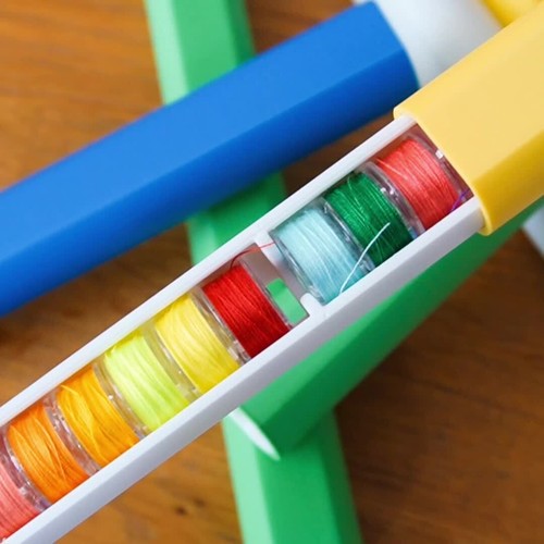 Sewing Bobbin Organizer Case Storage Box Thread Holder Container Large Capacity - Video 1 of 1