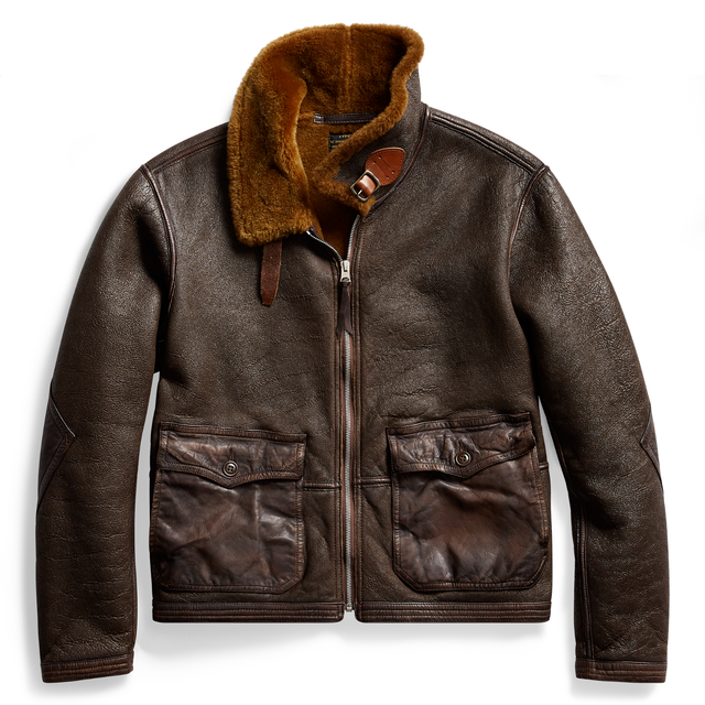 ralph lauren leather flight jacket