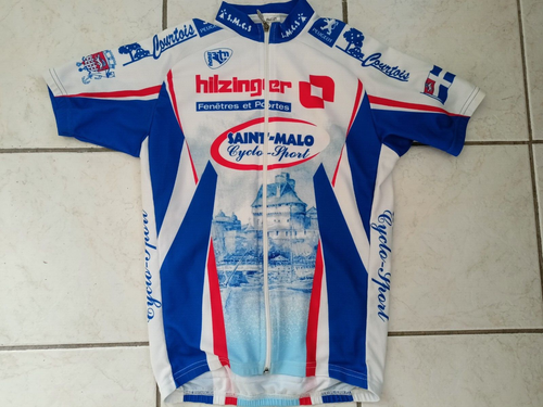 Maillot Veste Cycliste Vintage NORET Saint-Malo - Taille S/2, Idéal Auto, Très Bon état